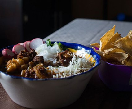 A meal set on a table.
