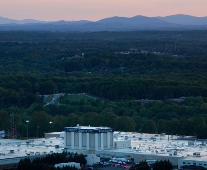 A bird's eye view of the Liberty campus