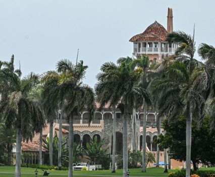 Mar-a-Lago estate surrounded by palm trees