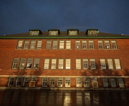 The top three floors on the east side of the building were the boys dormitory.