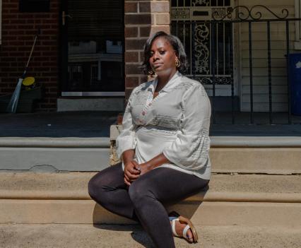 Lee on her porch in Philadelphia. Numerous studies show separating young children from their parents leads to increased risk of depression, attachment issues and post-traumatic stress disorder.