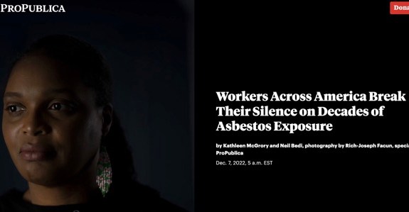 he U.S. Never Banned Asbestos. These Workers Are Paying the Price. by Kathleen McGrory and Neil Bedi, photography by Ric