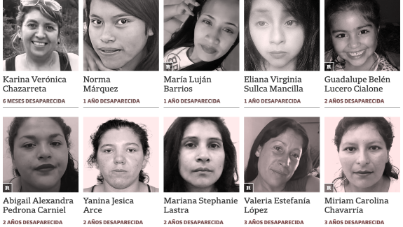 Las mujeres buscadas públicamente