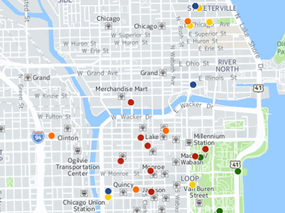 Screenshot of ONA Instagram map