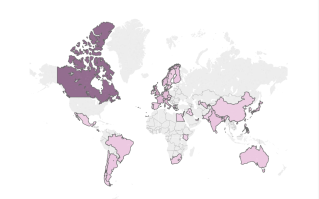 ONA attendees by country