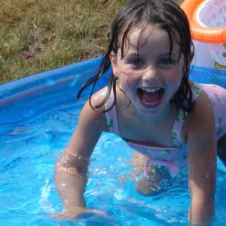 child in pool