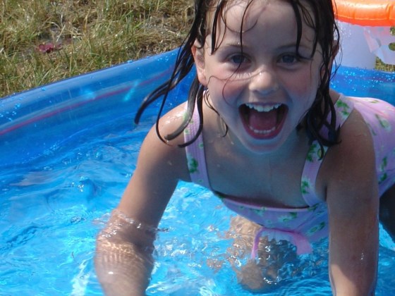 child in pool