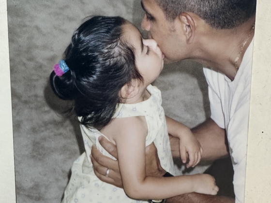 Victoria Valenzuela and her father.