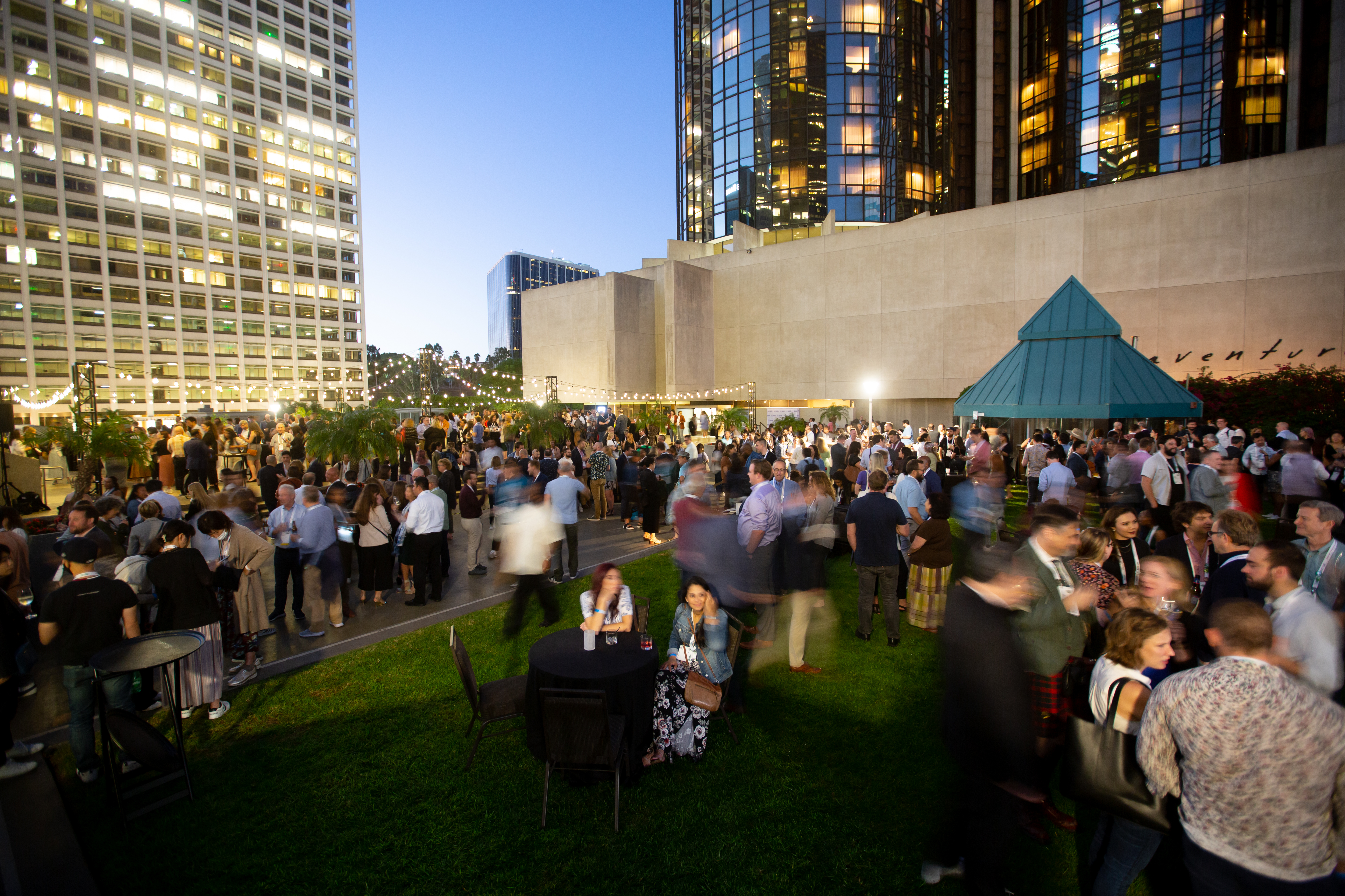 Attendees gather at the welcome reception during ONA22, the Online News Association’s annual conference, on Sept. 21, 2022, in Los Angeles.