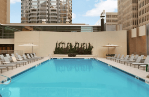 View of the Hyatt pool deck